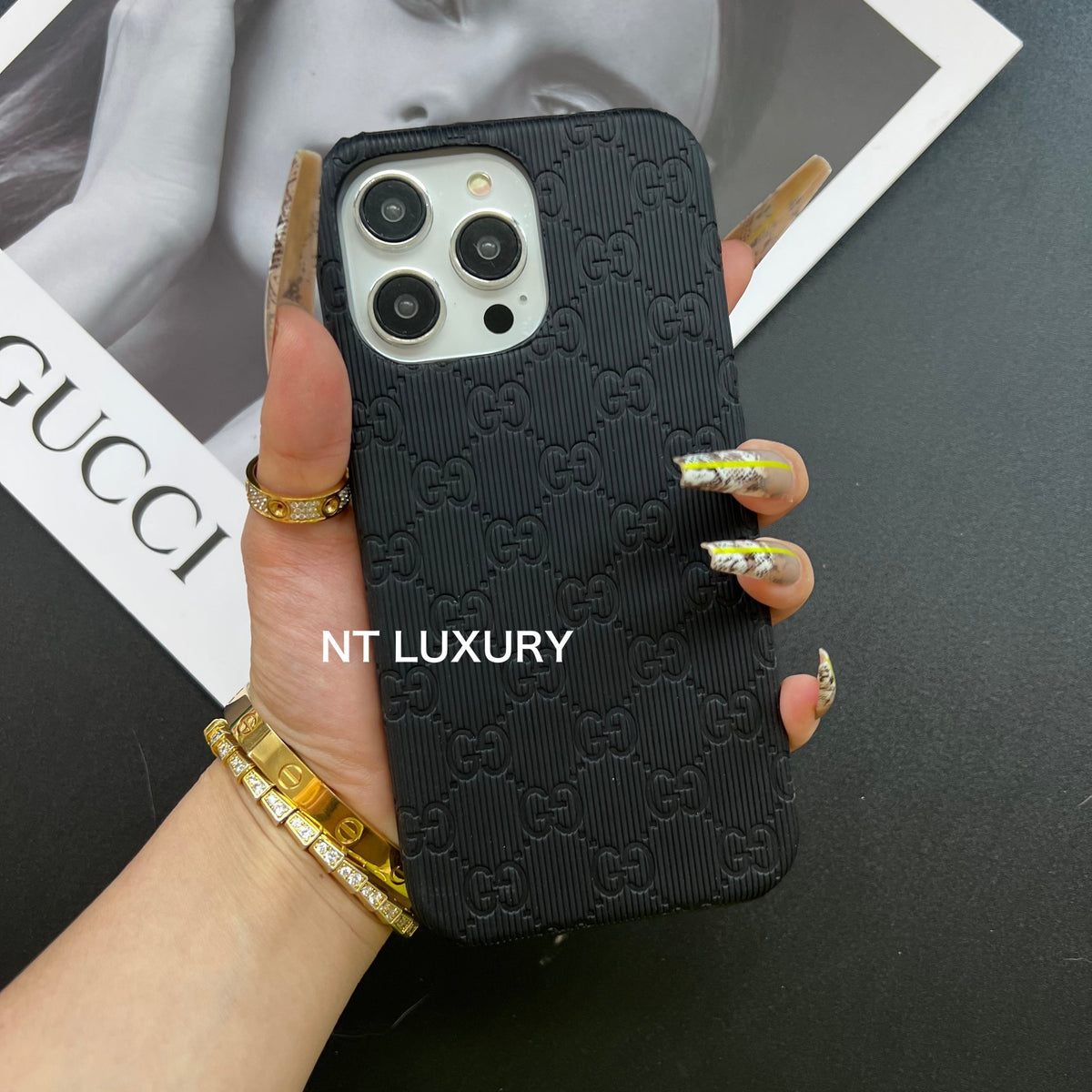 Colorful Full Good Design Phone Case (Black)