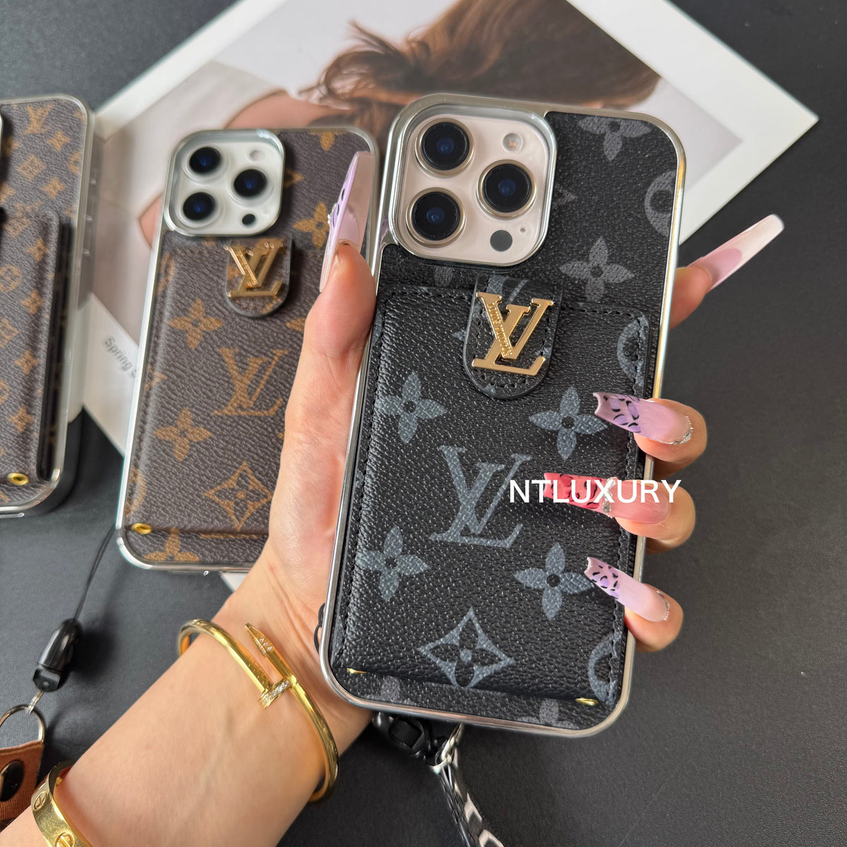 Silver Side Love Design für iPhone mit Kordel
