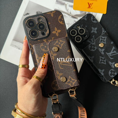 Coque iPhone Found Love avec porte-monnaie et rayures (Lot de 3)
