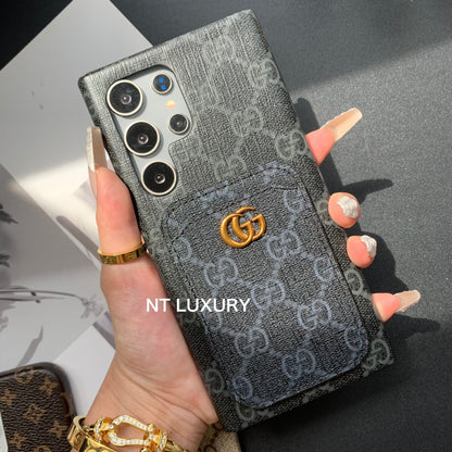 Coque de téléphone à motif cœur avec porte-monnaie