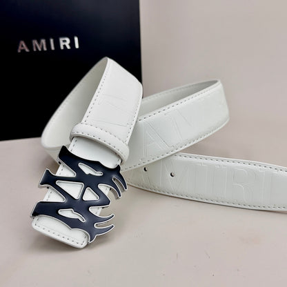 Classic AM Belt (Black & Silver Buckle)