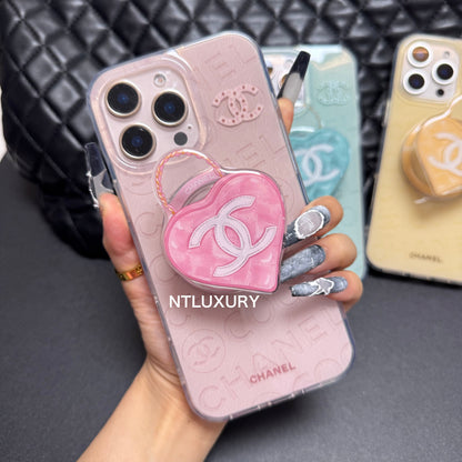 Cute Heart Design Phone Case with MagSafe Holder