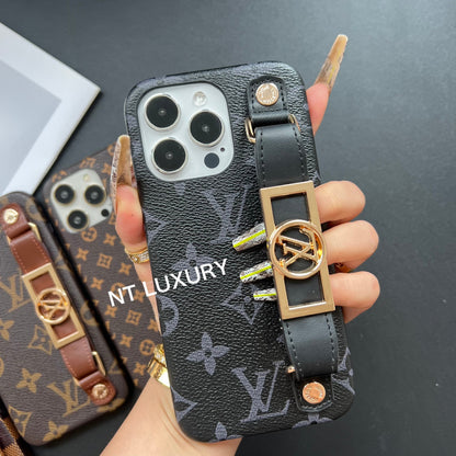 iPhone-Hülle mit Blumenmuster und Bund