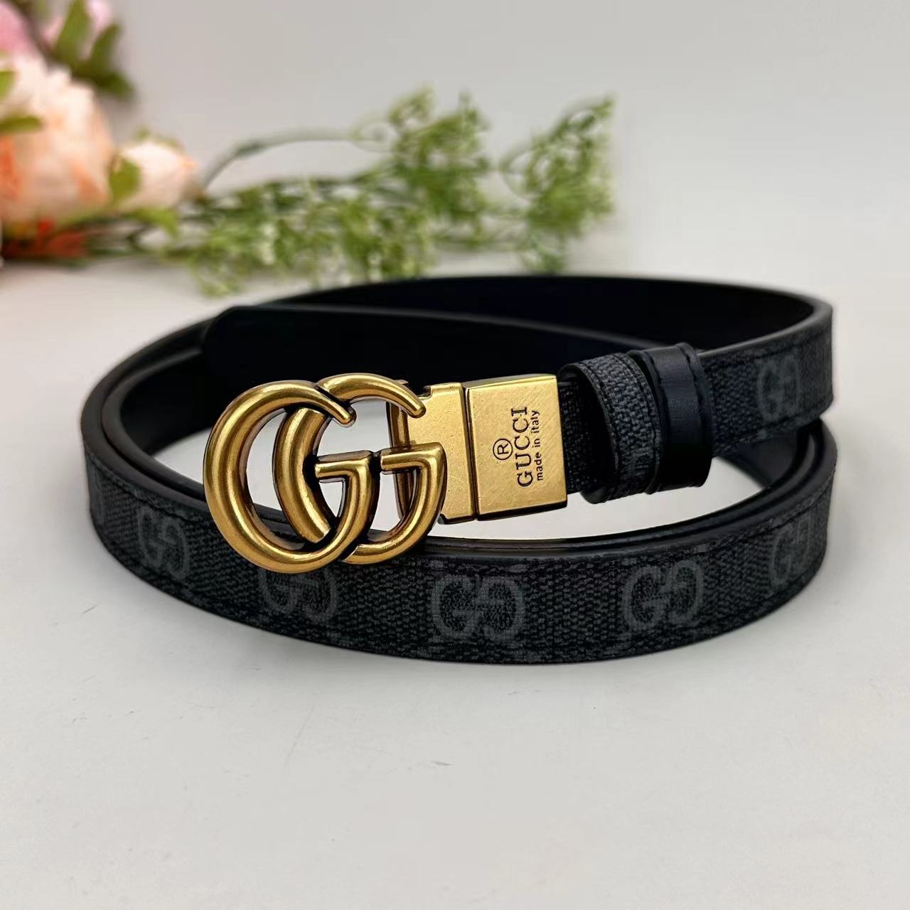 Floral Design Good Belt (Black)