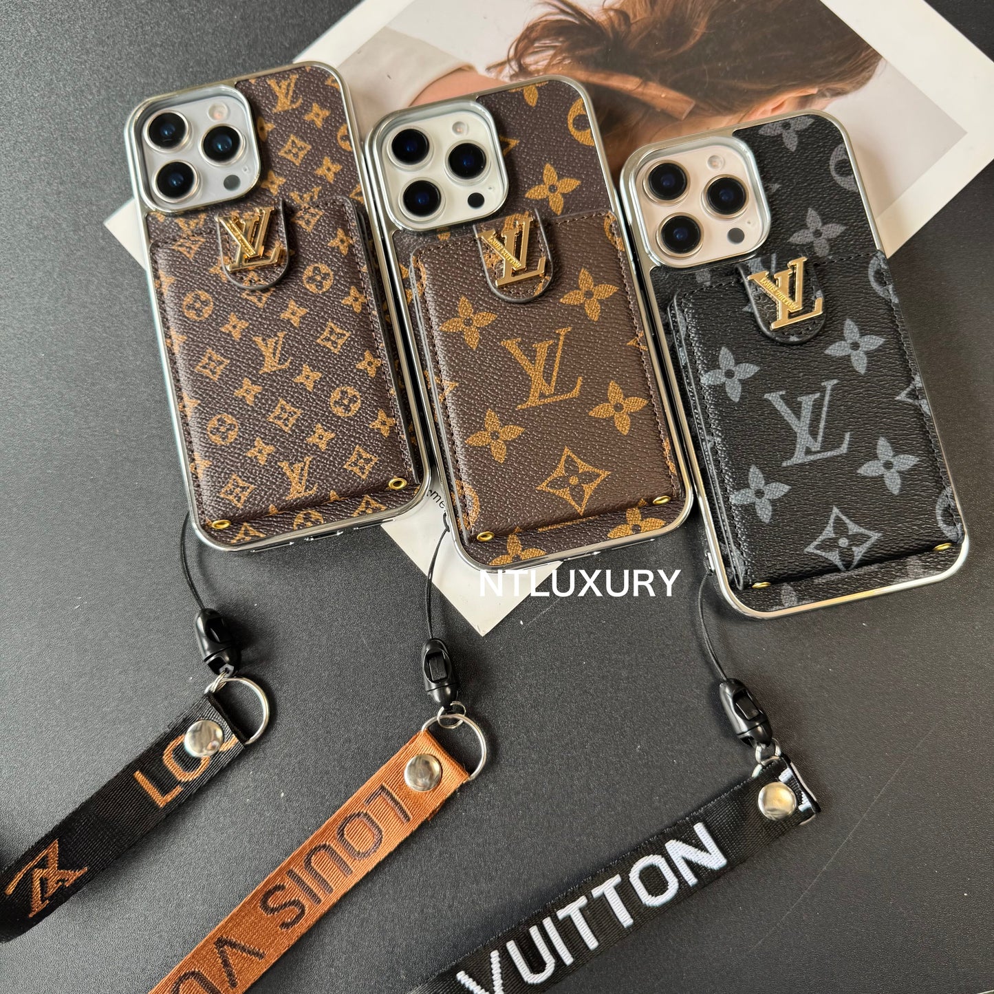 Silver Side Love Design For iPhone with Rope