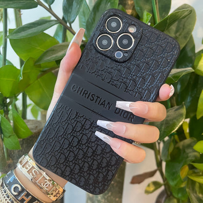 Coque de téléphone noire tendance (petit D pour Noir & Blanc)