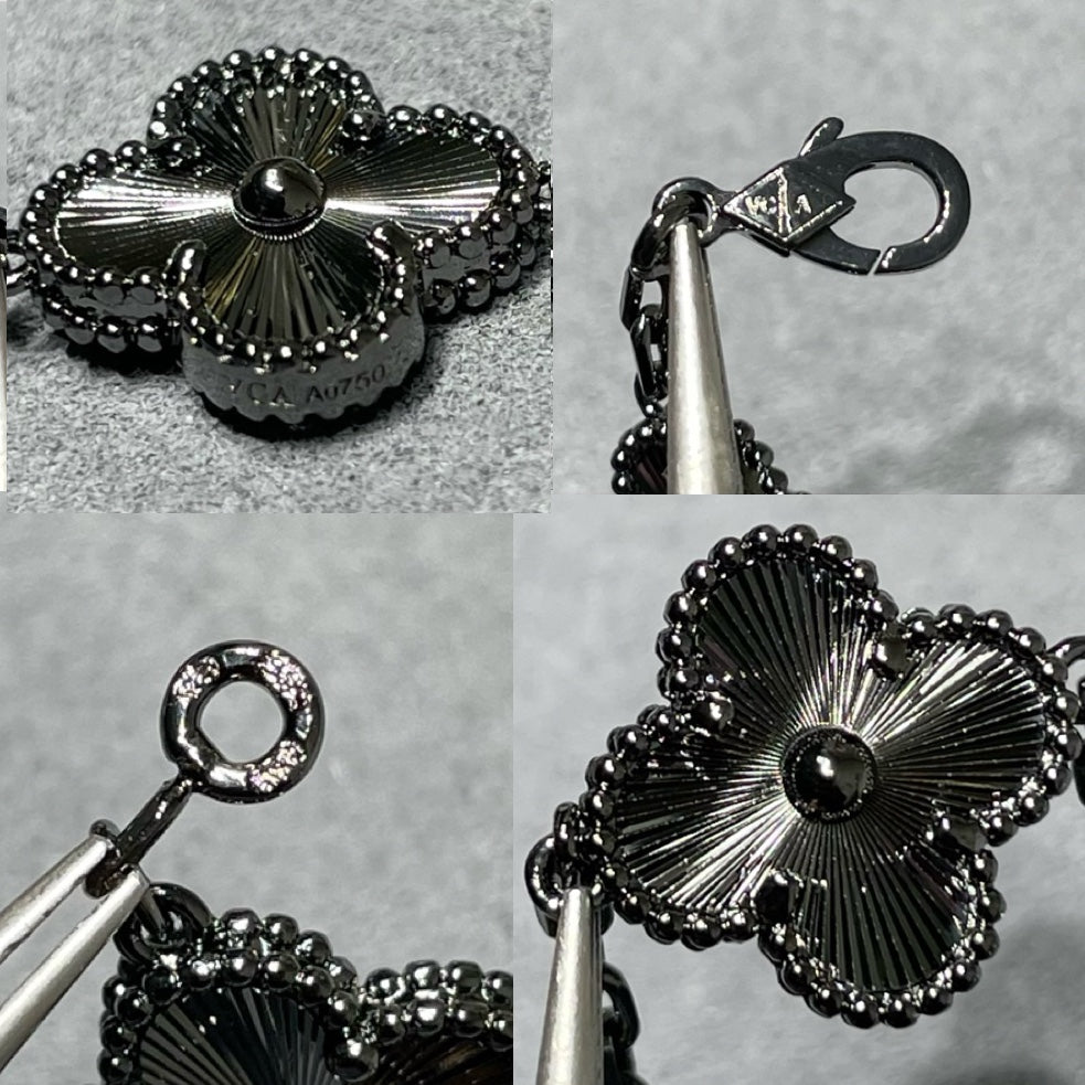 Schwarze Vintage-Blätter