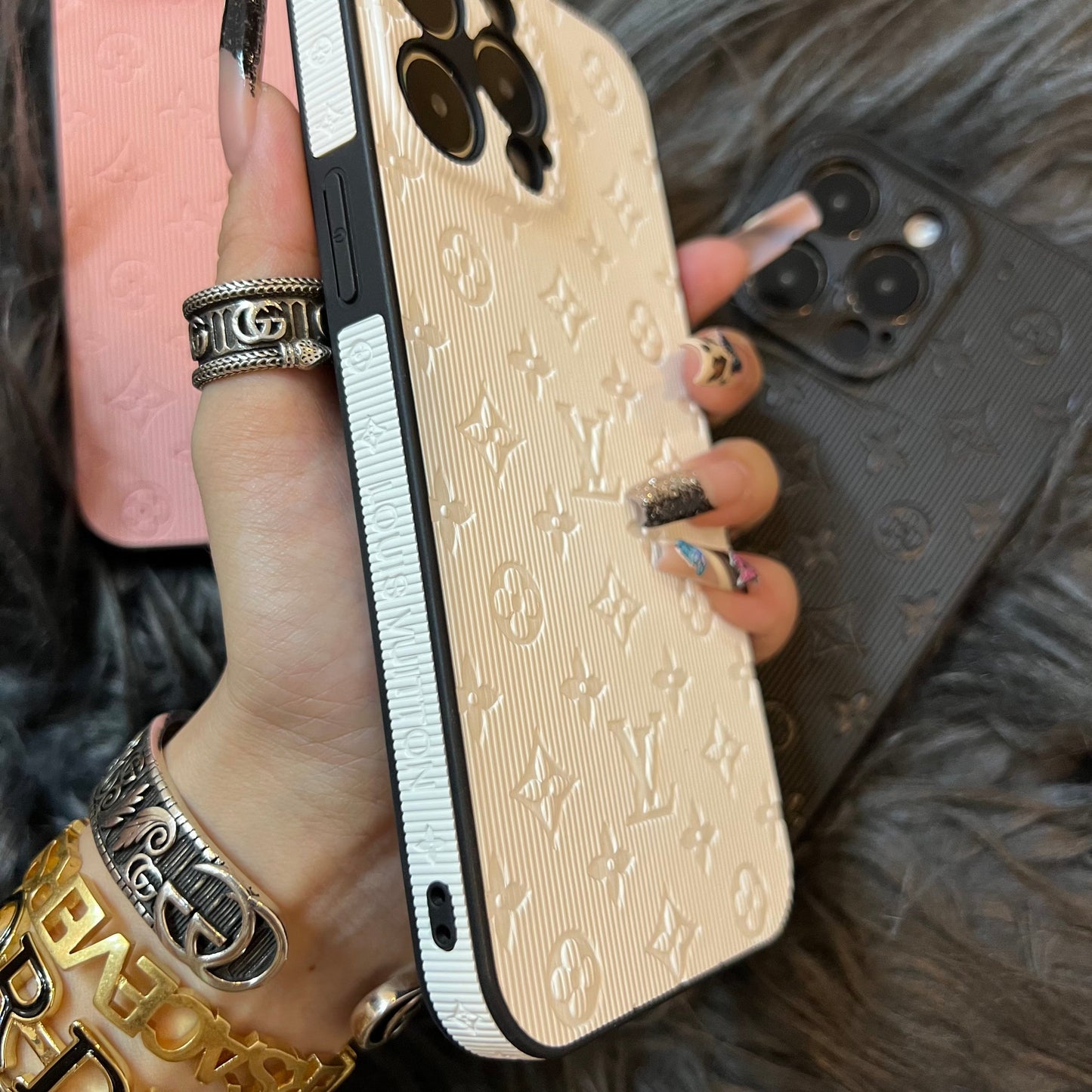 Coque de téléphone Colorful Love avec protection de caméra