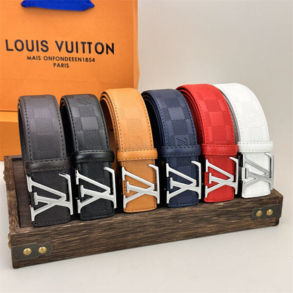 Ceinture classique colorée (boucle argentée)