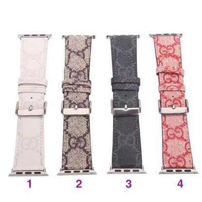Bracelet de montre fantaisie GG fleuri pour iWatch