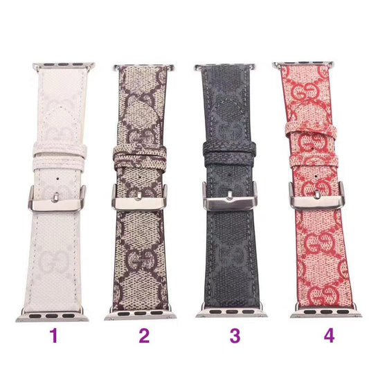 Bracelet de montre fantaisie GG fleuri pour iWatch