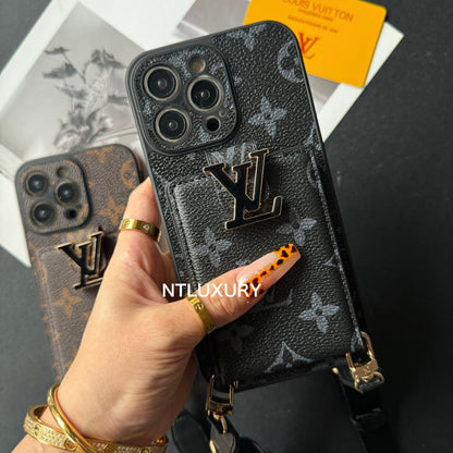 Coque de Téléphone Catch Love pour iPhone avec Portefeuille et Bande (Ensemble de 3)
