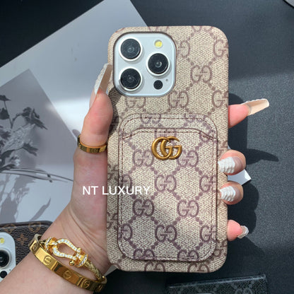 Coque de téléphone à motif cœur avec porte-monnaie