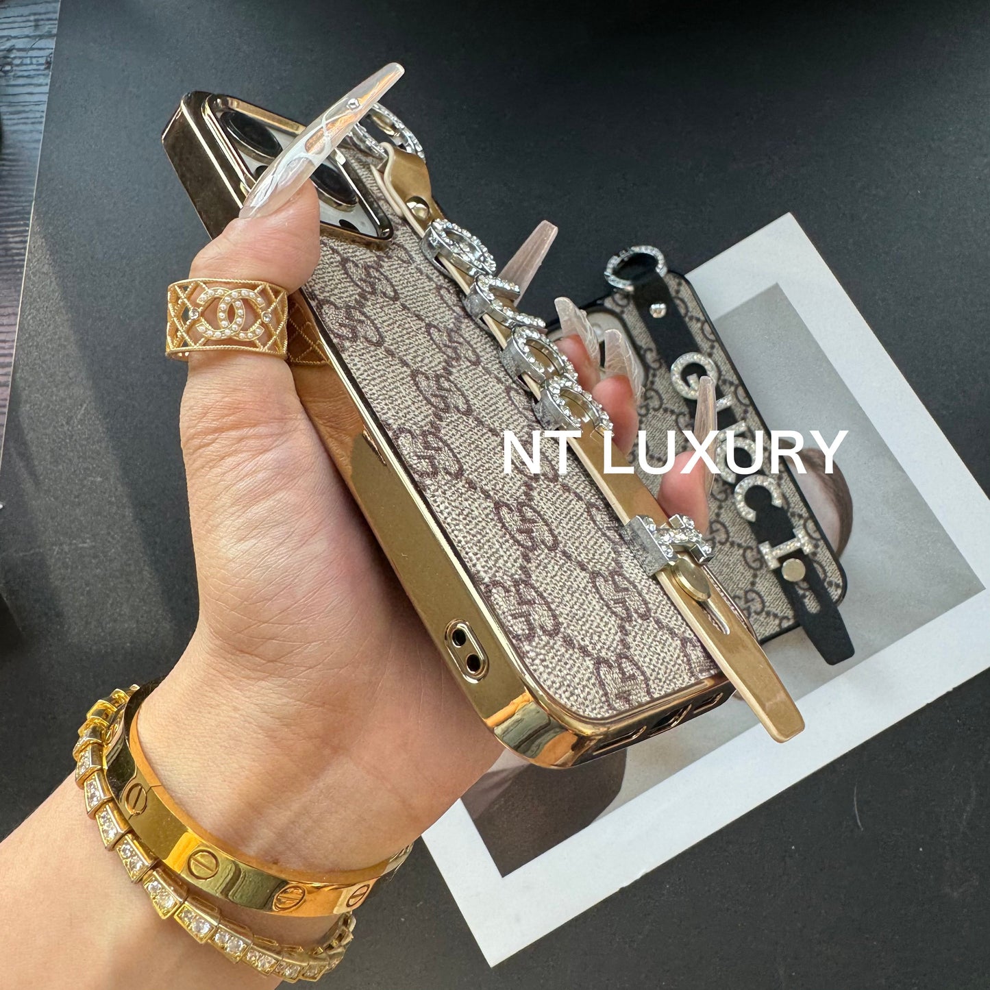 Étui de téléphone à paillettes pour ceinture