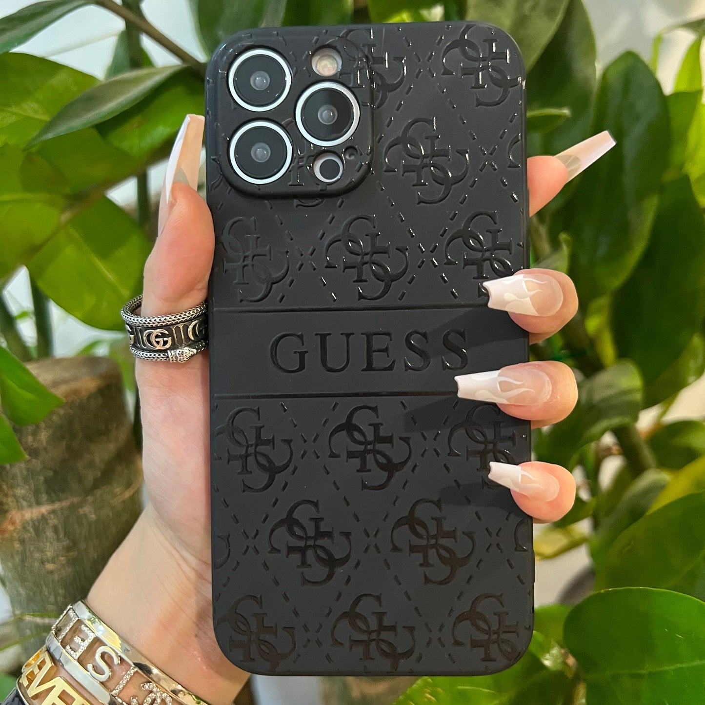 Coque de téléphone tendance noire (H/F)