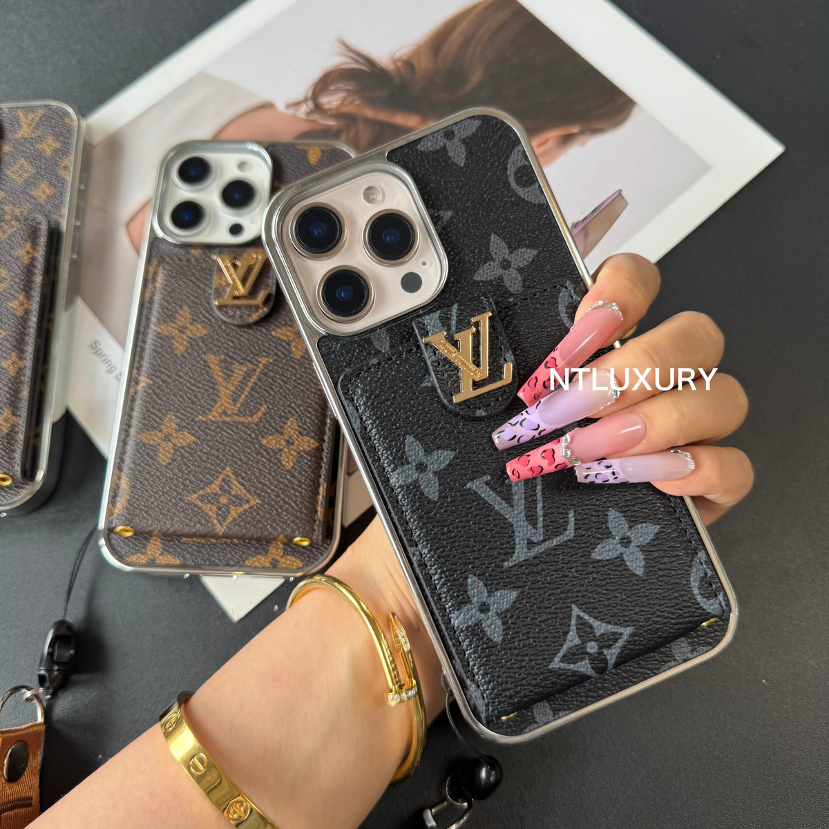 Silver Side Love Design für iPhone mit Kordel