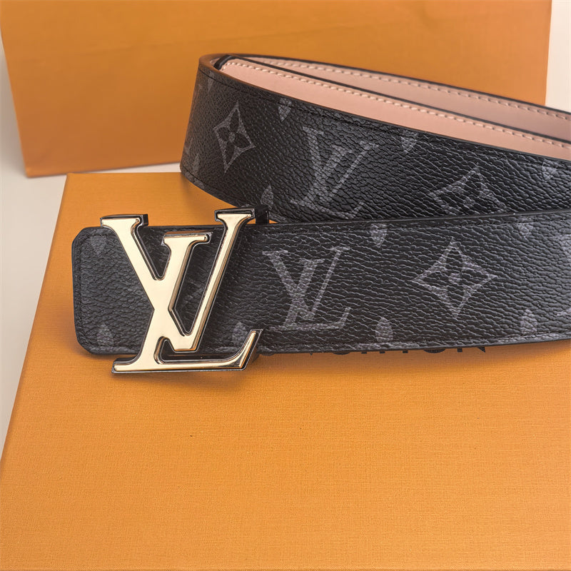 Ceinture Double Cœur Boucle 2 Couleurs (Motif Noir)