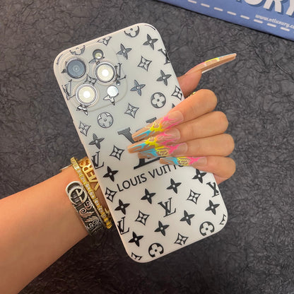 Coque de Téléphone Noire Tendance (Grand Amour pour le Rouge)