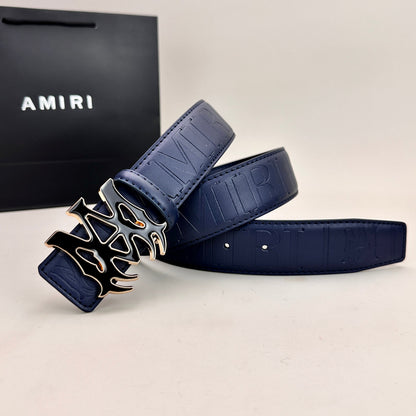 Ceinture AM Classique (Boucle Noire & Dorée)