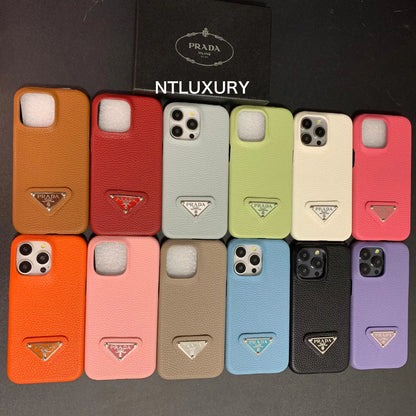 Litchi Pattern Phone Case for iPhone (12 Colors)