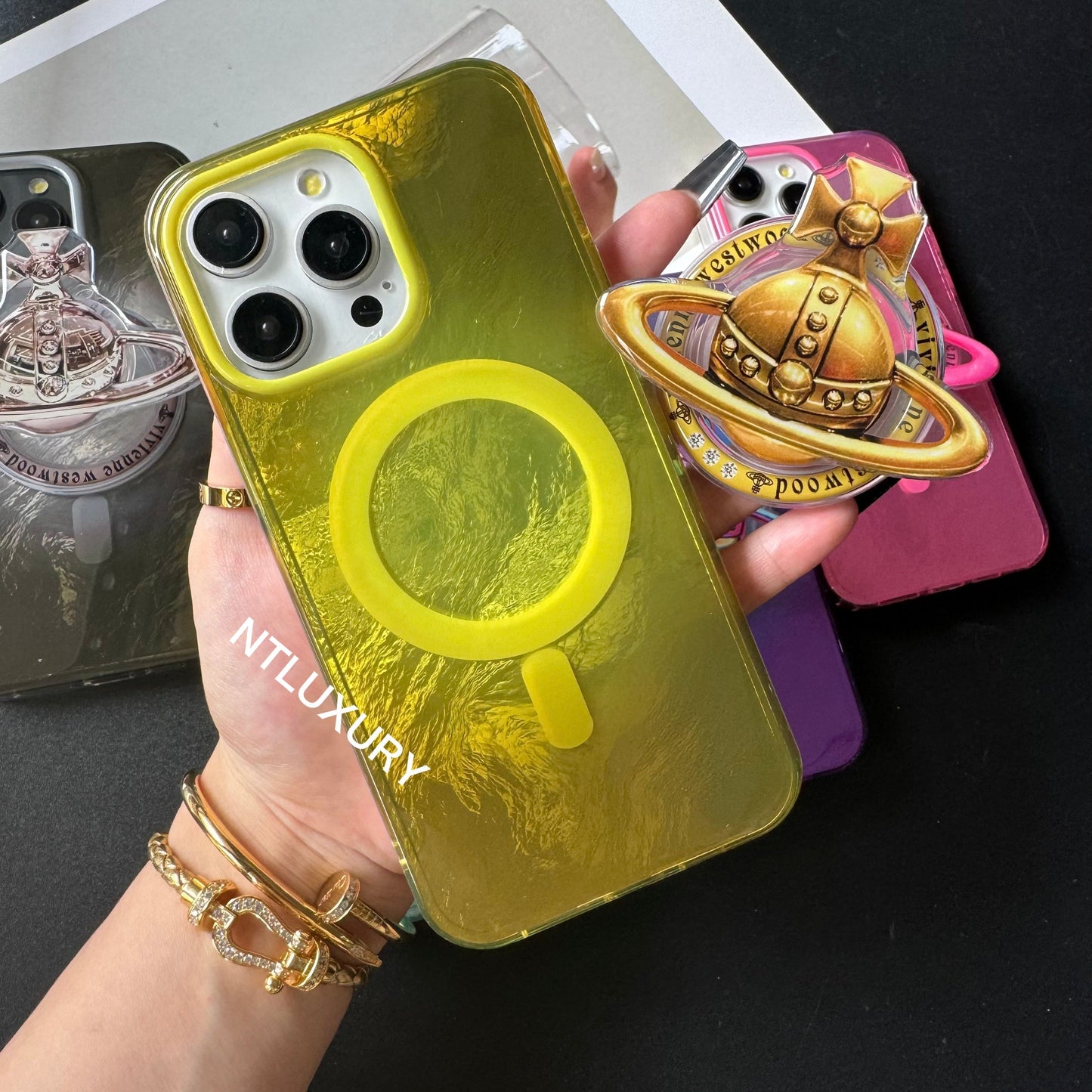 Coque iPhone Fancy West Woo avec support MagSafe