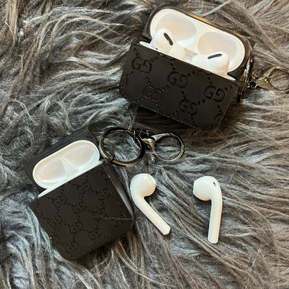 Black Trendy Airpods Case ( Full G )