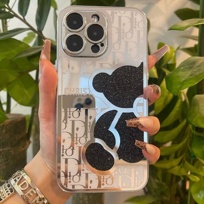 Coque de téléphone Ours Miroir - *UNE FOIS REÇUE, RETIRER LA COUCHE DE PLASTIQUE*