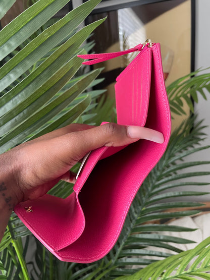 Dark Pink Logo Wallet *comes with box*