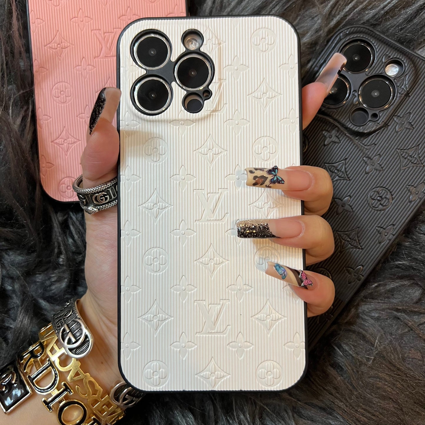 Coque de téléphone Colorful Love avec protection de caméra