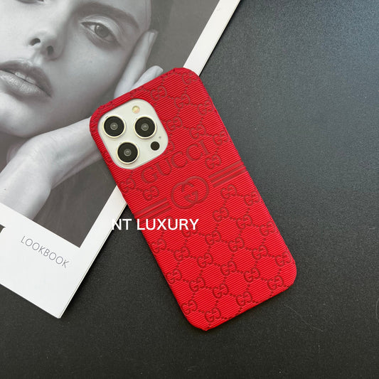 Coque de téléphone au design coloré et soigné (rouge)