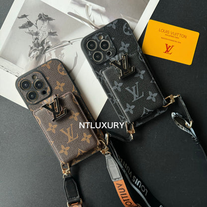 Coque de Téléphone Catch Love pour iPhone avec Portefeuille et Bande (Ensemble de 3)