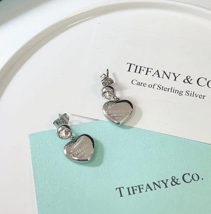 Boucles d'oreilles pendantes cœur