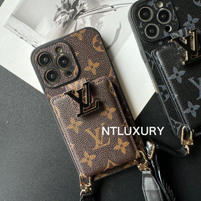 Coque de Téléphone Catch Love pour iPhone avec Portefeuille et Bande (Ensemble de 3)