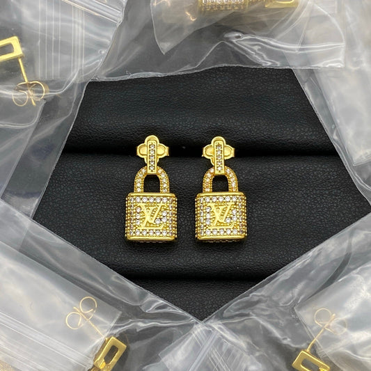 Lock Love Girl Design Earrings