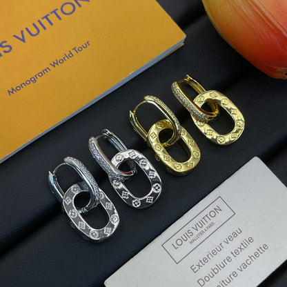 Boucles d'oreilles chaîne Cœur