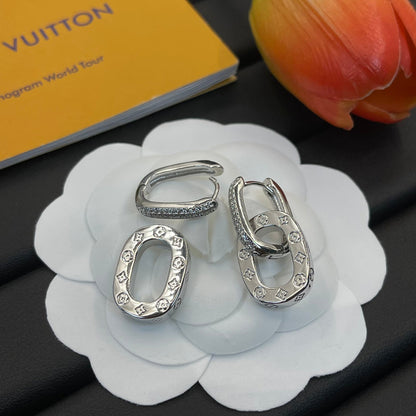 Boucles d'oreilles chaîne Cœur