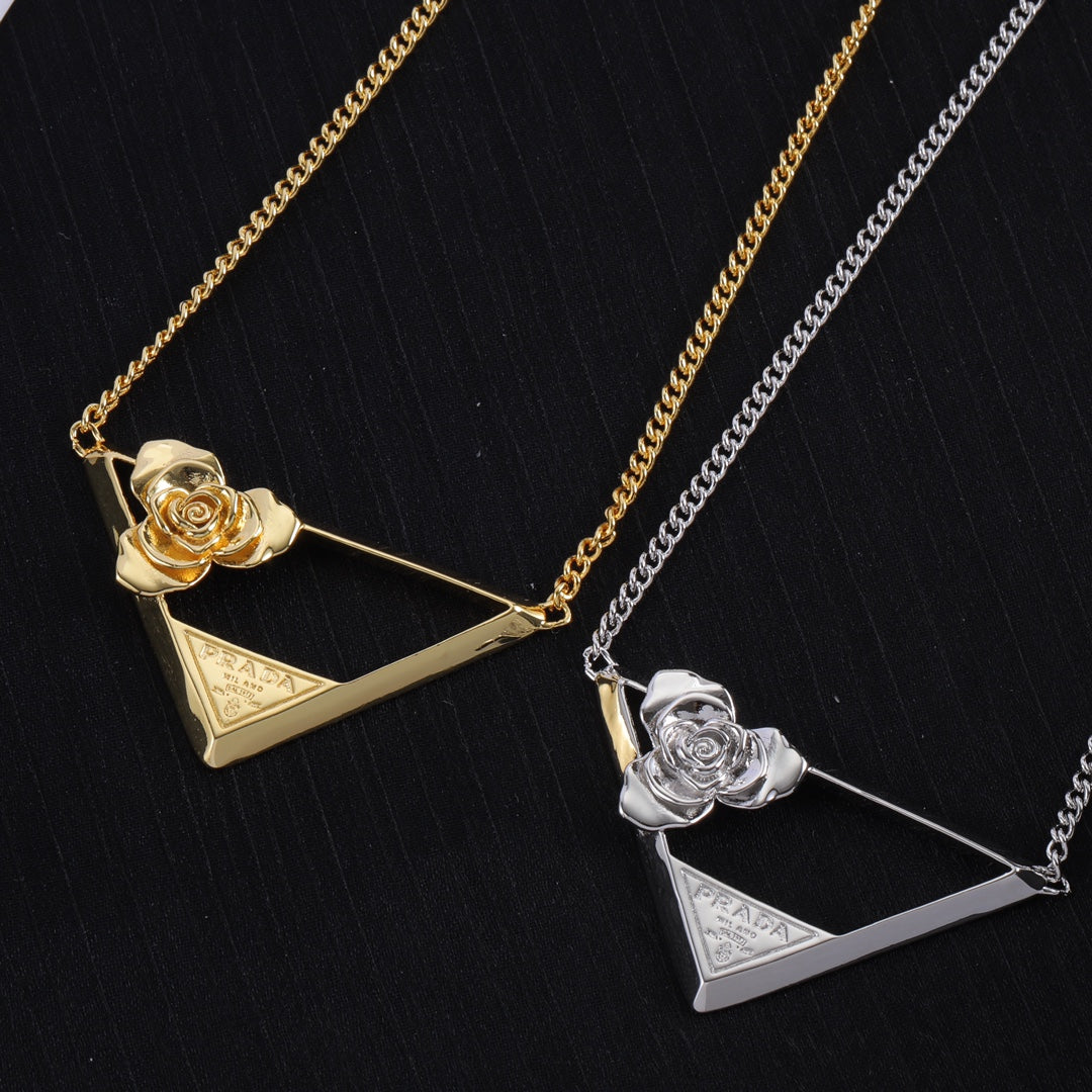 Please Triangle Necklace