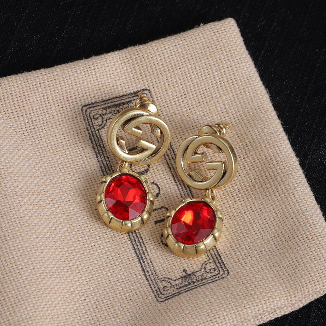 Good Fancy Design Bracelet & Earrings & Necklace(Red)