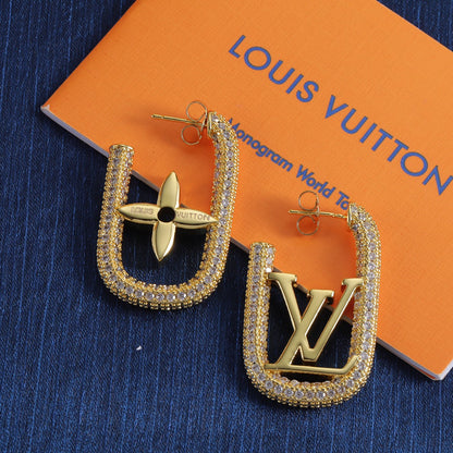 Boucle d'oreille en diamant blanc Amour
