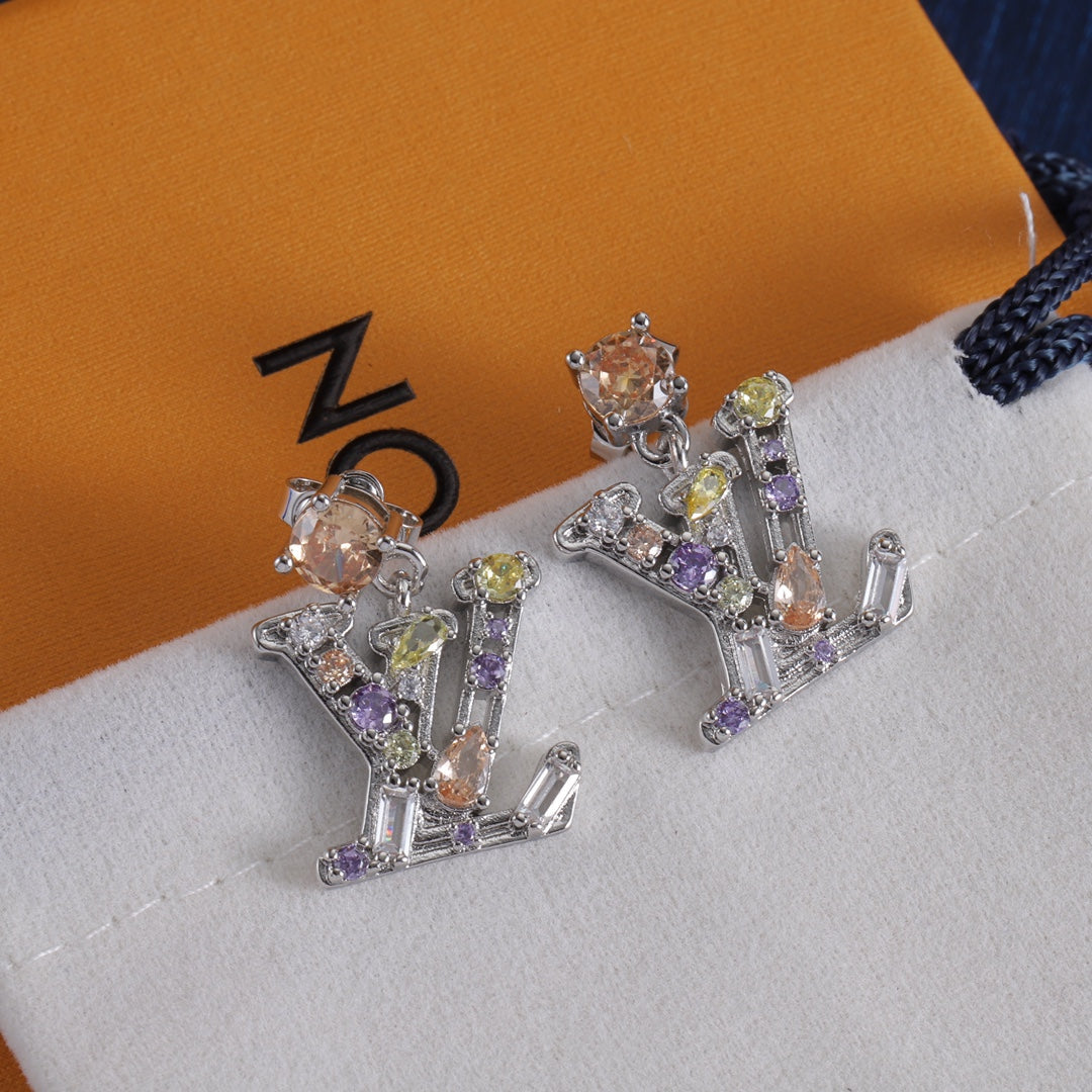 Love Colorful Diamond Earring