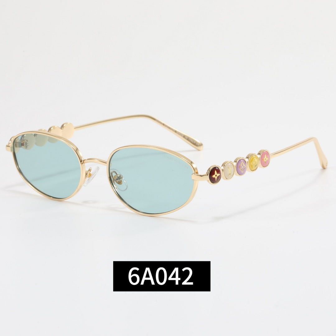 Colorful Love Frame Girl Design Sunglasses