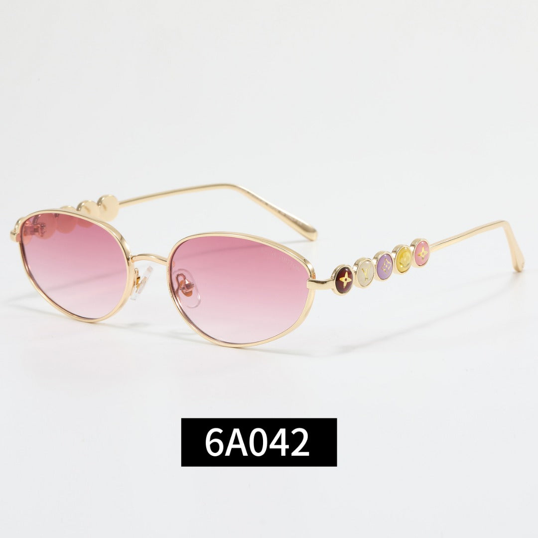 Colorful Love Frame Girl Design Sunglasses