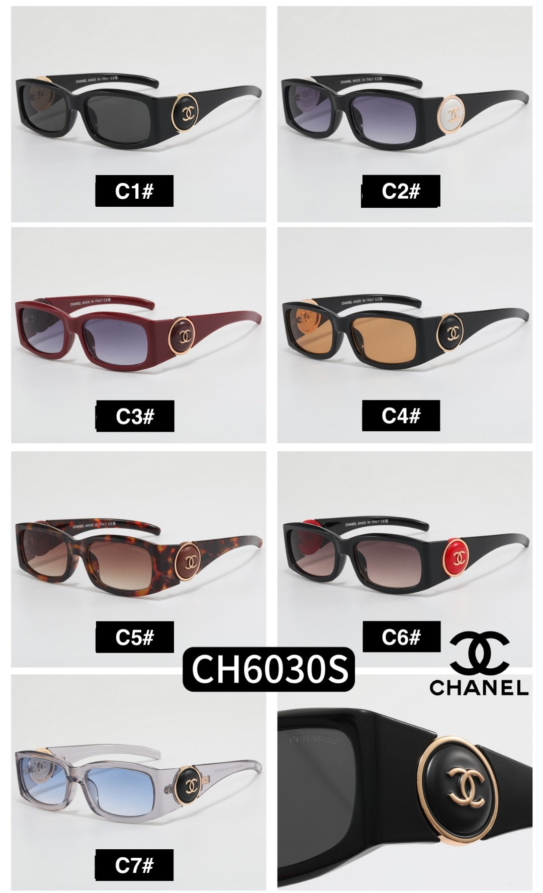 CC Button Frame Girl Design Sunglasses