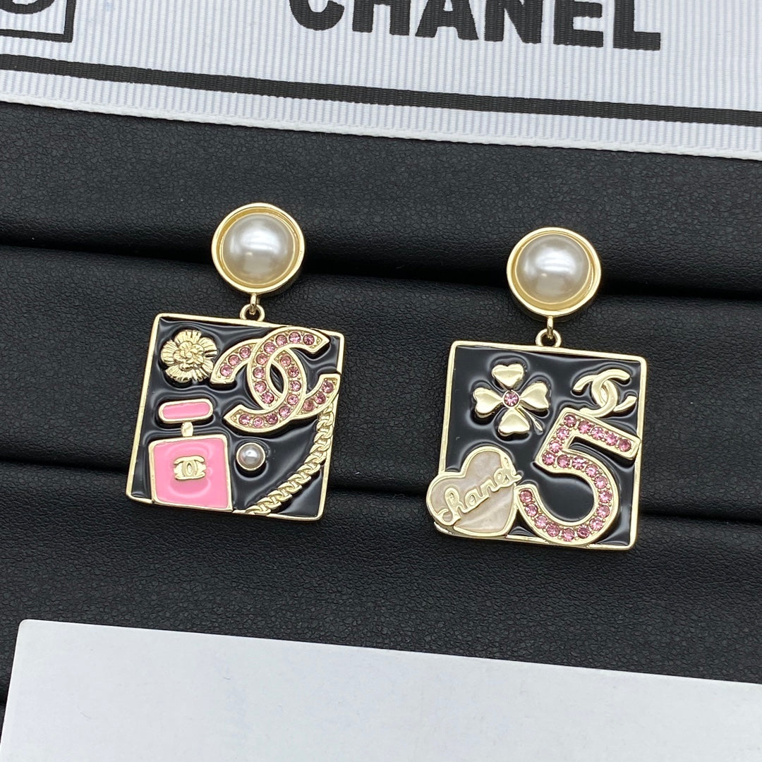 Square Coco Girl Earrings