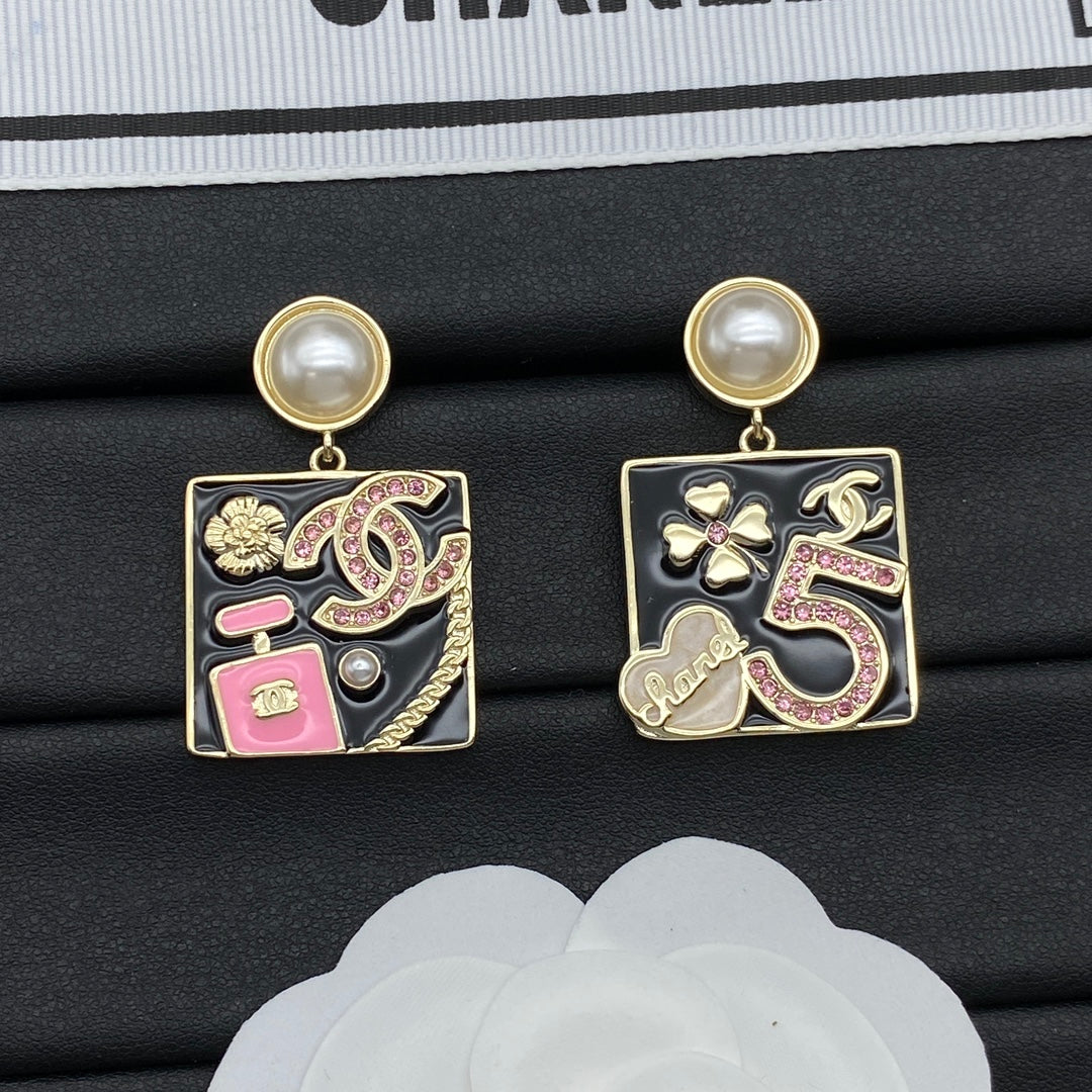 Square Coco Girl Earrings