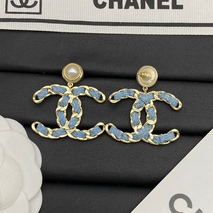 Busy Denim Girl Earrings