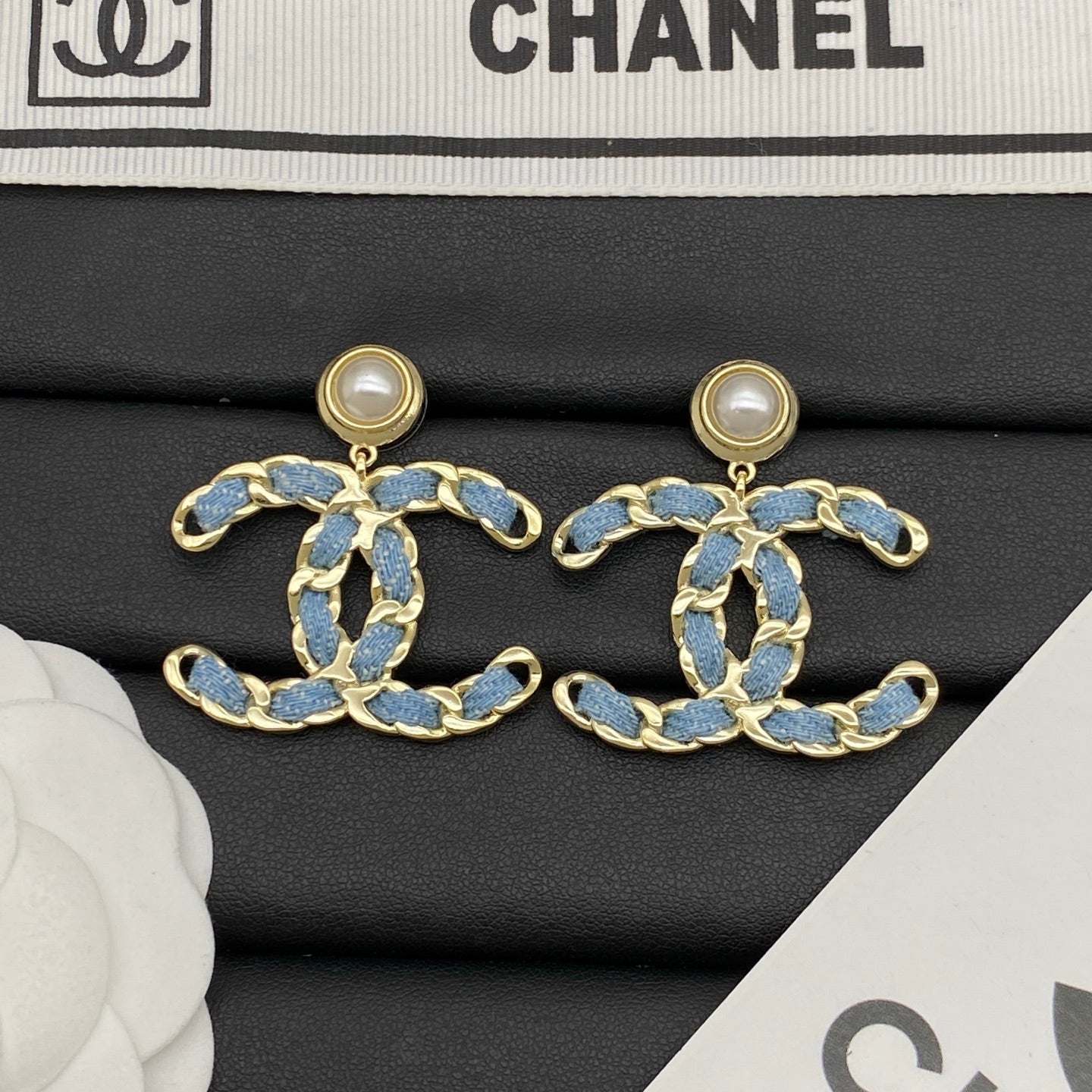 Busy Denim Girl Earrings