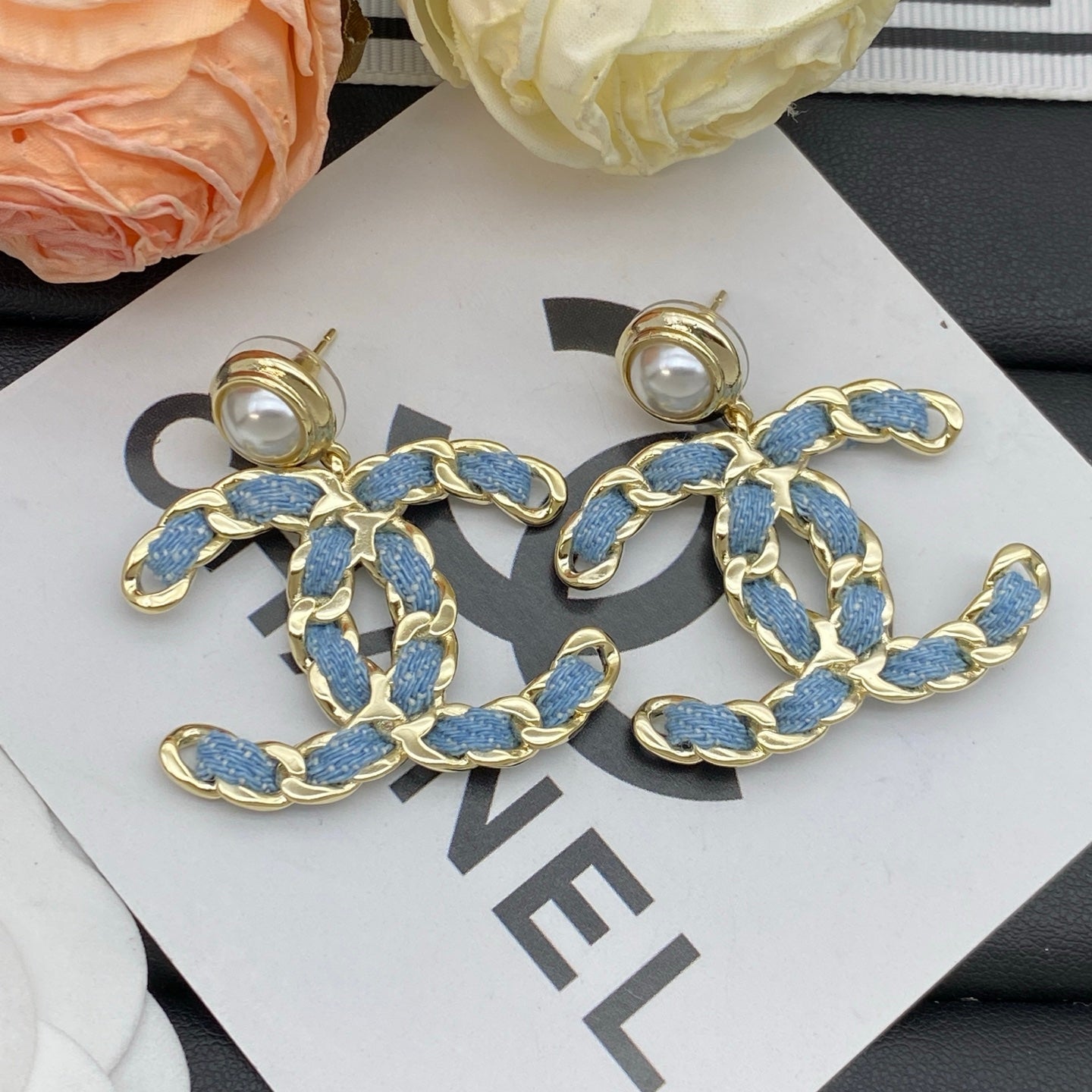 Busy Denim Girl Earrings