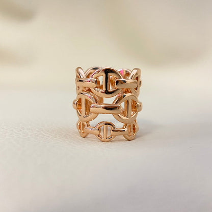 Pig Nose Openwork Bracelet & Rings