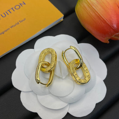 Boucles d'oreilles chaîne Cœur
